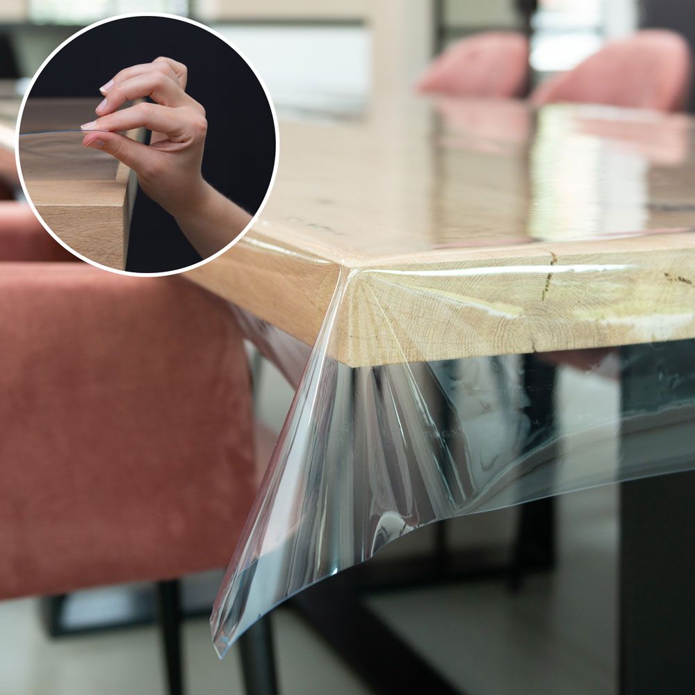 Elektronisch room Aanpassing Doorzichtig tafelzeil Glashelder - 0,5mm